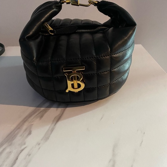 BURBERRY Lambskin Quilted Small Crescent - Picture 12 of 14